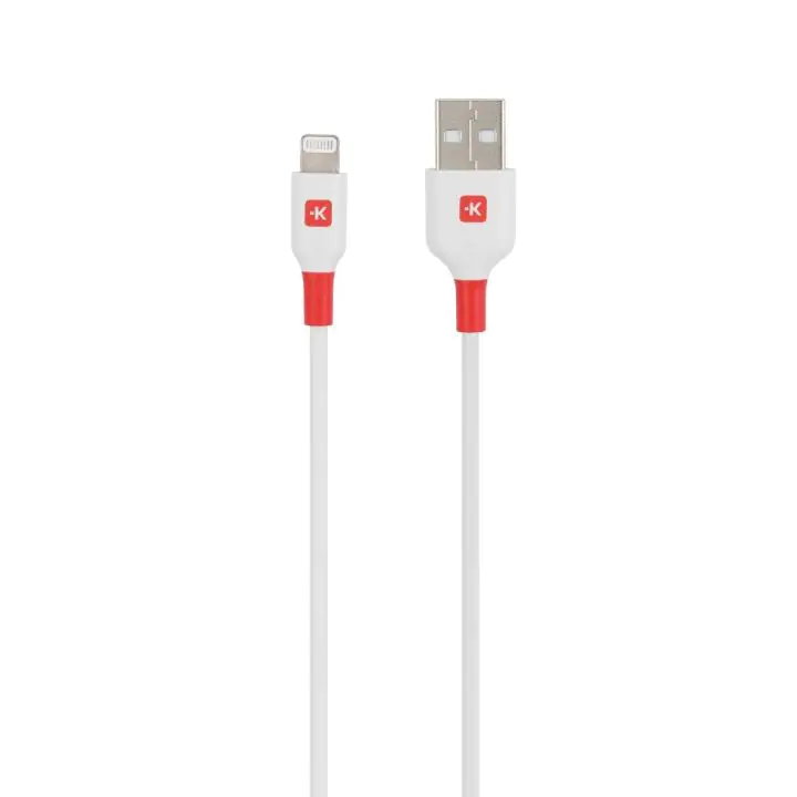 Кабел Skross, Lightning - USB-A 2.0 мъжко, 2.0 м, Бял, (35937089)
