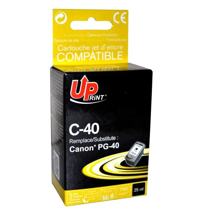 Мастилница UPRINT PG-40XL CANON, Черен, (35932945)