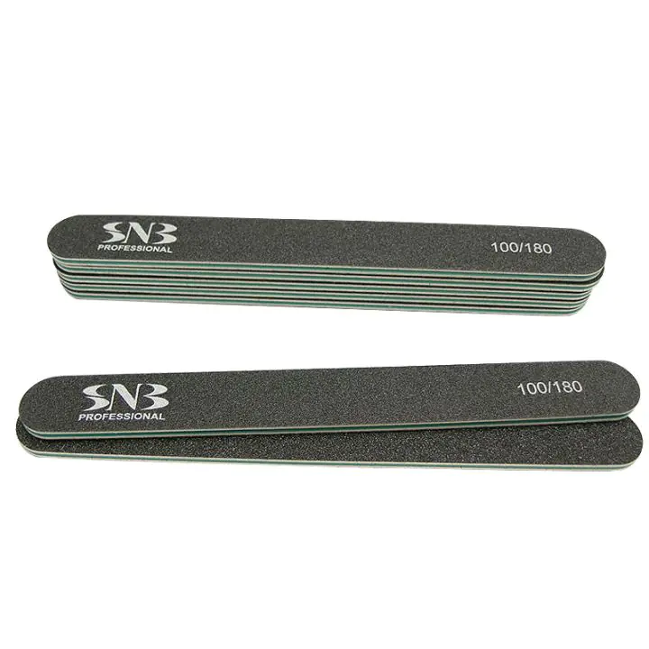 Пила за нокти 100-180, черна, права, FIN010, (35923704)