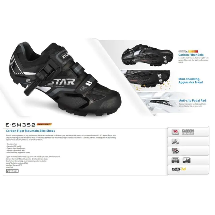 Аксесоар за велосипед Exustar Велообувки, EXUSTAR, MTB, SM352, 640g Обувки и гамаши, 18940