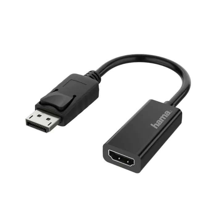 Адаптер HAMA, DisplayPort мъжко - HDMI женско, Ultra HD, 4K, Черен, (35935228)