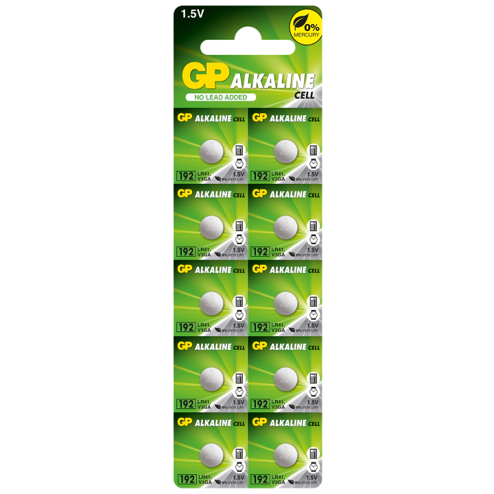 Бутонна алкална батерия GP BATTERIES GP192, LR-41, 1.55V, AG3, (35932504)