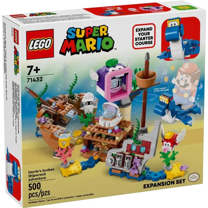 LEGO Super Mario - Dorrie's Sunken Shipwreck Adventure Expansion Set - 71432, (35937317)