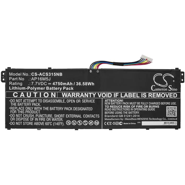 Батерия за лаптоп ACER AP16M5J Aspire 3 A315-21 LIPo 7,7v 4750mA Cameron Sino, (35939758)