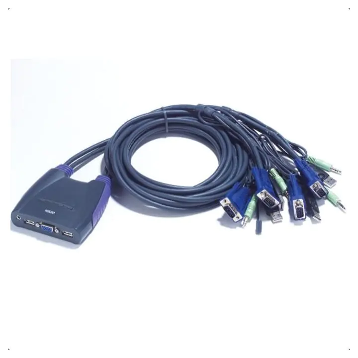 KVM суич ATEN CS64US, от 2x USB A, 1x VGA, 1x 3.5mm jack към 4x USB A, 4x VGA), 4x 3.5mm jack, (35933809)