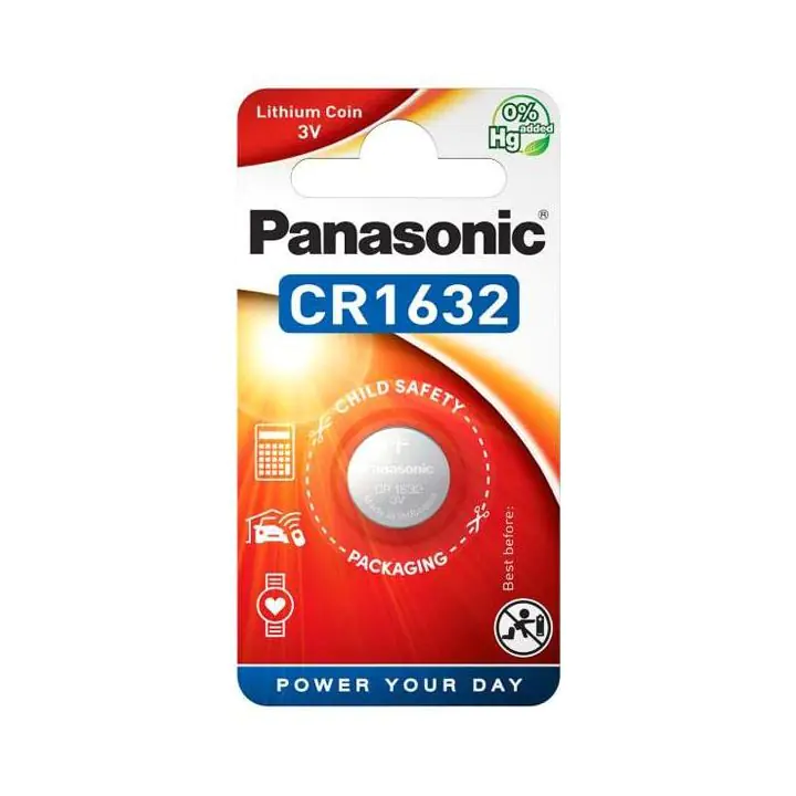 Батерия литиева CR1632 3V PANASONIC, 1 бр. блистер /цена за 1 бр./, (35936629)