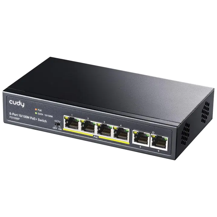 Суич Cudy FS1006P, 6 портов, 10/100, PoE+ Switch, (35935475)