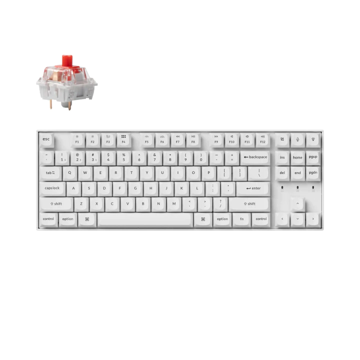 Геймърска механична клавиатура Keychron K8 Pro White K Pro Red RGB, (35937210)