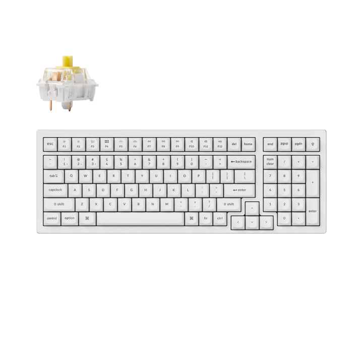 Геймърска Механична клавиатура Keychron K4 Pro White K4P-O4, (35937713)