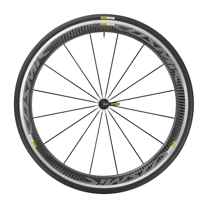 Компонент за велосипед Mavic MAVIC,, COSMIC PRO CARBON BLACK 25, w/TIRE: Yksion Pro GripLink 25; FRONT Капли Предни капли, 25138