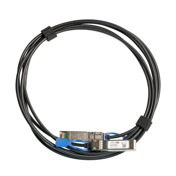 Кабел MikroTik XS+DA0001, SFP 1G - SFP+ 10G, 1m, (35936550)