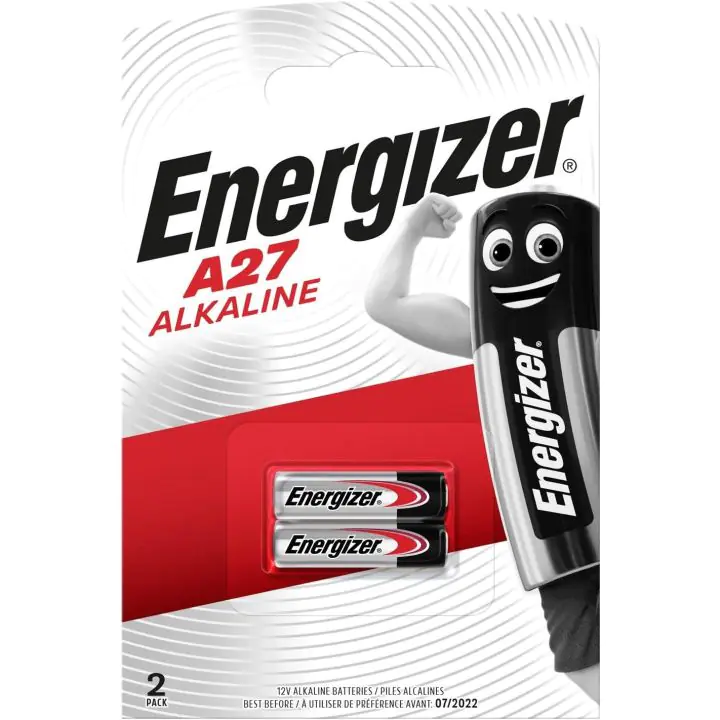 Алкална батерия ENERGIZER 12 V 2 бр. в опаковка за аларми А27 LR27 /цена за 2 батерии/, (35935823)