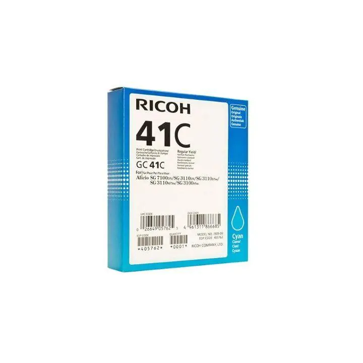 Мастило гел RICOH GC41C, 2200 копия Cyan, (35932483)
