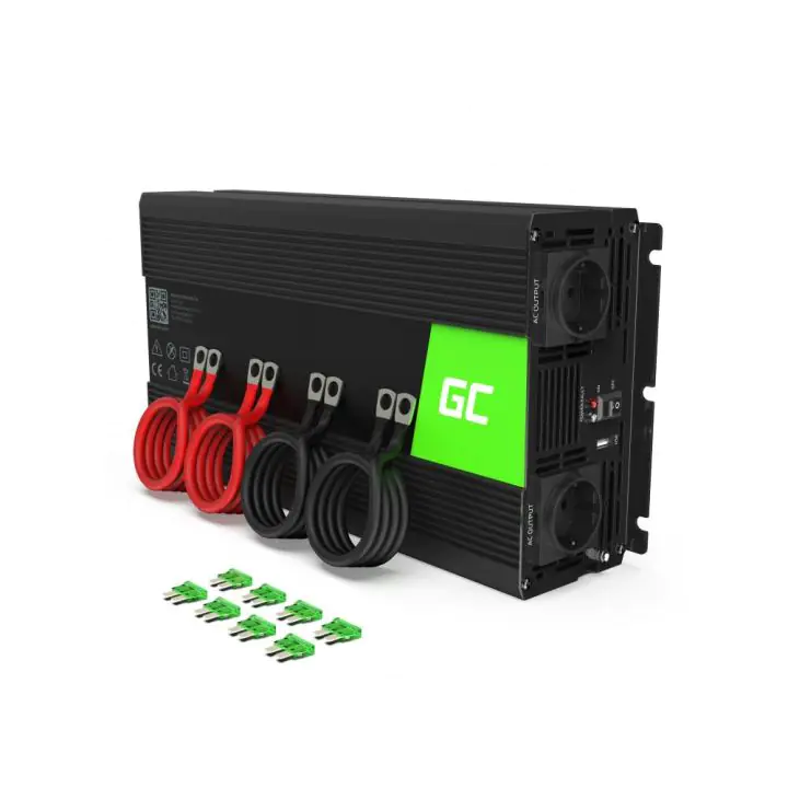 Инвертор GREEN CELL, 12/220V, DC/AC, 3000W/6000W, Модифицирана синусоида, (35936973)