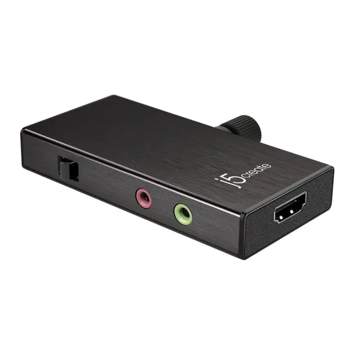 Кепчер адаптер j5 create JVA02, HDMI към USB-C, PD, Черен, (35934060)