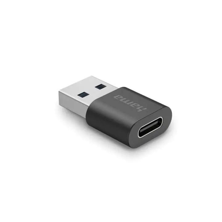 Адаптер HAMA USB-A мъжко - USB-C женско, USB 3.2 Gen 2, 10 Gbit/s, Черен, (35939940)