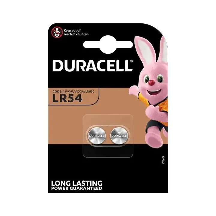 Батерия алкална DURACELL LR1130 LR54 AG10, 2pk блистер 1.5V, (35936901)