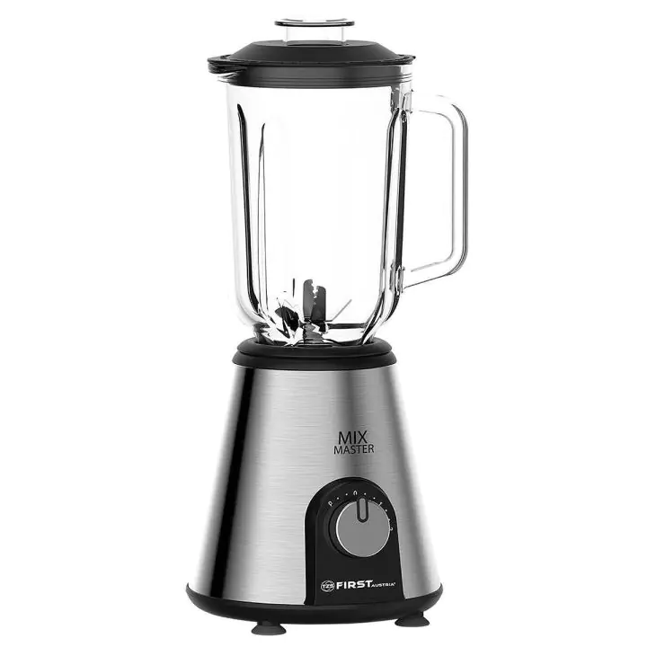 Блендер FIRST FA-5241-3, 1000W, 6 ножчета, 1.5 л кана, Разбиване на лед, 2 скорости, Пулс, Инокс, (16316)