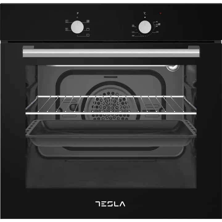 Фурна за вграждане Tesla BO300SB, 56 L, 2300W, Почистване с пара, Черен, (35930931)