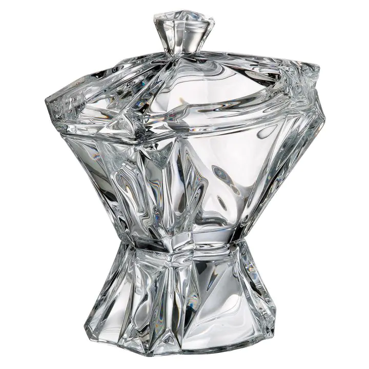 Купа с капак на столче Bohemia Enigma Ftd. Cov. Box, 27.5 см, Кристалит