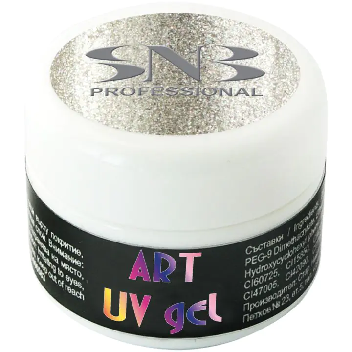 UV Гел боичка SNB за декорация, сребърна, 5 мл, NPGA27, (35923651)