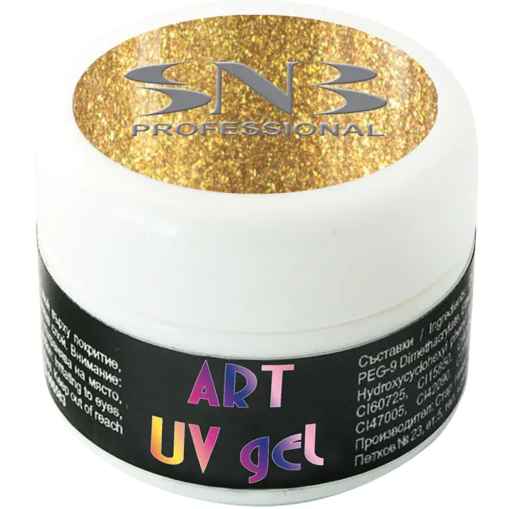 UV Гел боичка SNB за декорация, златна, 5 мл, NPGA26, (35923650)