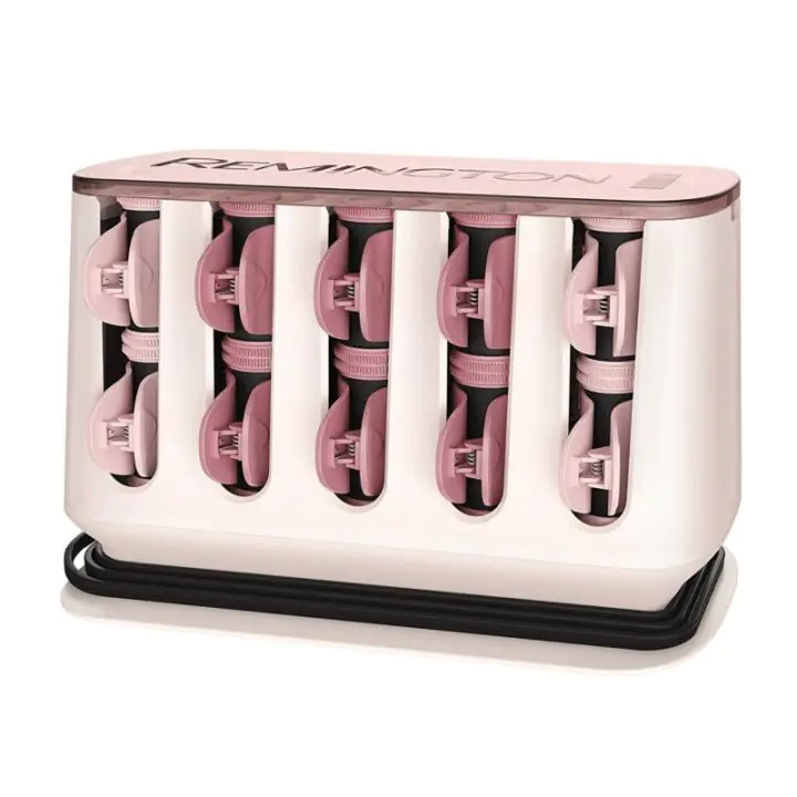 Загряващи ролки за къдрене Remington H9100 ProLUXE, 20 бр., Бързо загряване 90 сек., Кадифено покритие, Розово злато, (10924)