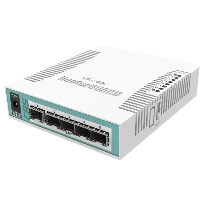 Cloud Router суич Mikrotik CRS106-1C-5S, 1xGigabit LAN, 5xSFP cages, (35935200)