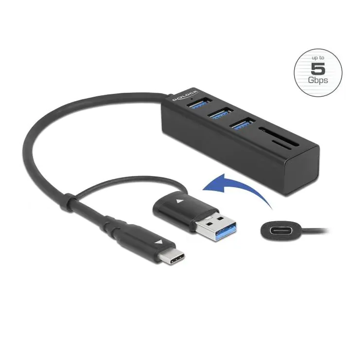 USB Хъб, 3 порта, DELOCK-63859, (35934888)