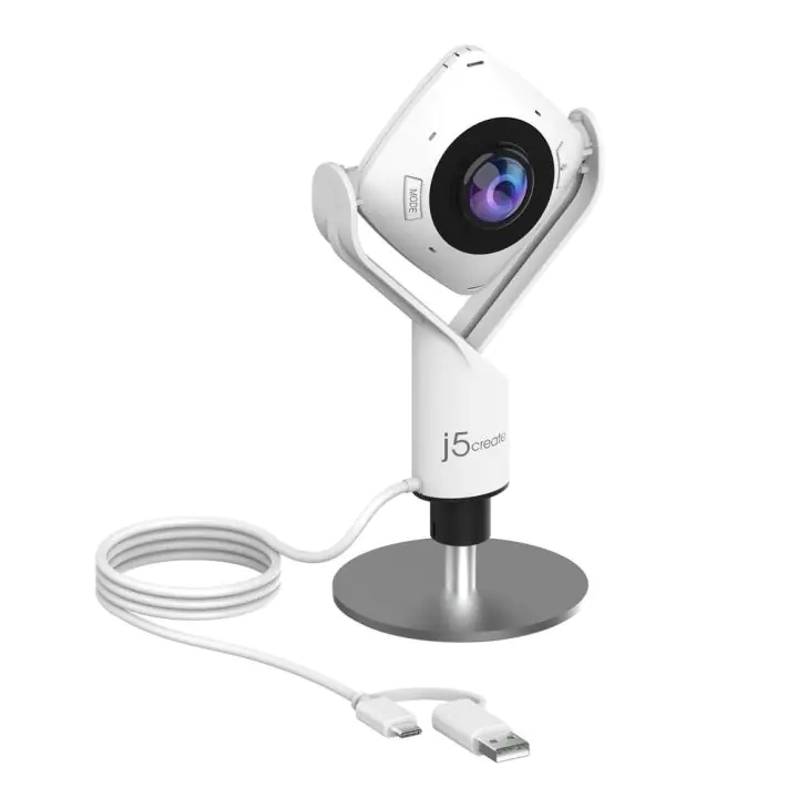 Уеб камера j5create JVCU360 All Around UltraHD,1080p, микрофон, USB, 360°, (35934273)