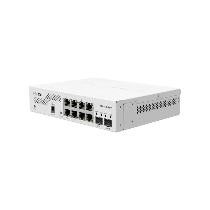Суич MikroTik CSS610-8G-2S+IN, 8 x Gigabit Ethernet ports, 2 x SFP, PoE in, (35936548)