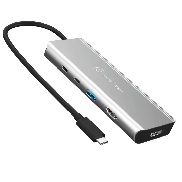 5-портов хъб j5create JCD401 USB4 Dual 4K Multi-port USB-C, 4K HDMI, (35936662)