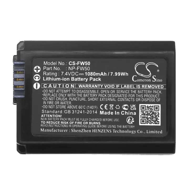 Батерия за фотоапарат и камера Sony NP-FW50 LiIon 7.4V 1080mAh Cameron Sino, (35939762)