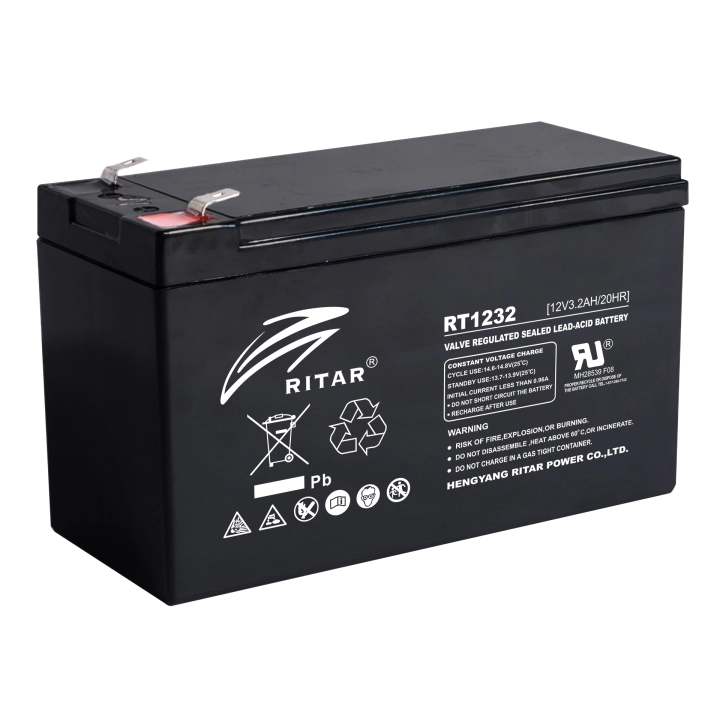 Оловна Батерия RITAR (RT1232), 12V, 3.2 Ah, AGM, 134/ 67/ 60 mm, (35934345)