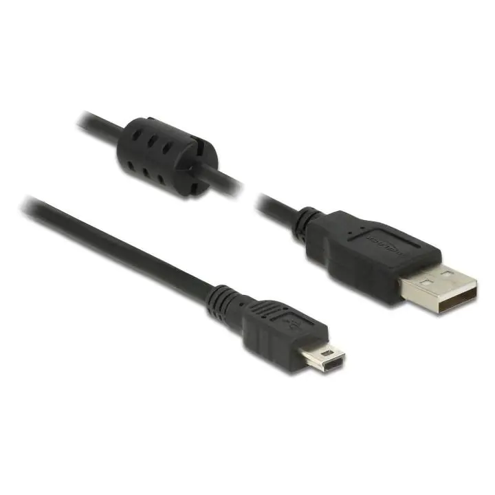 Кабел DeLock, USB-A мъжко - USB-B мъжко, USB 2.0, 2 м, Черен, (35936483)