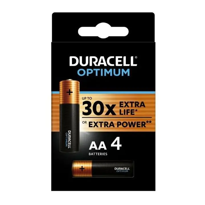 Алкална батерия DURACELL OPTIMUM LR6 /4 бр. в блистер/ 1.5V, (35936461)