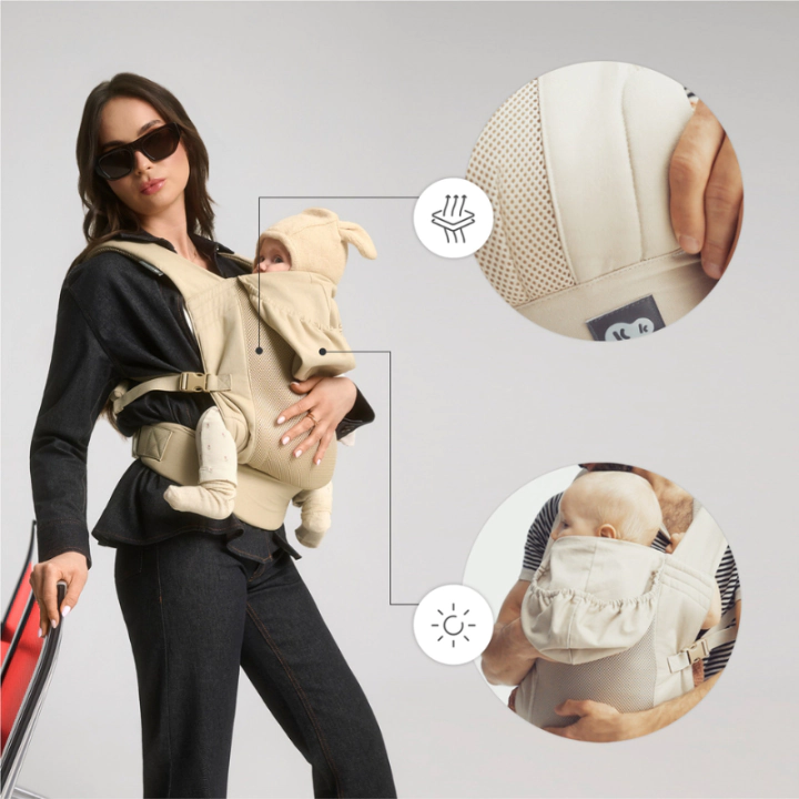 Ергономична раница Kinderkraft CARRYBEE, GREY, (35948523)