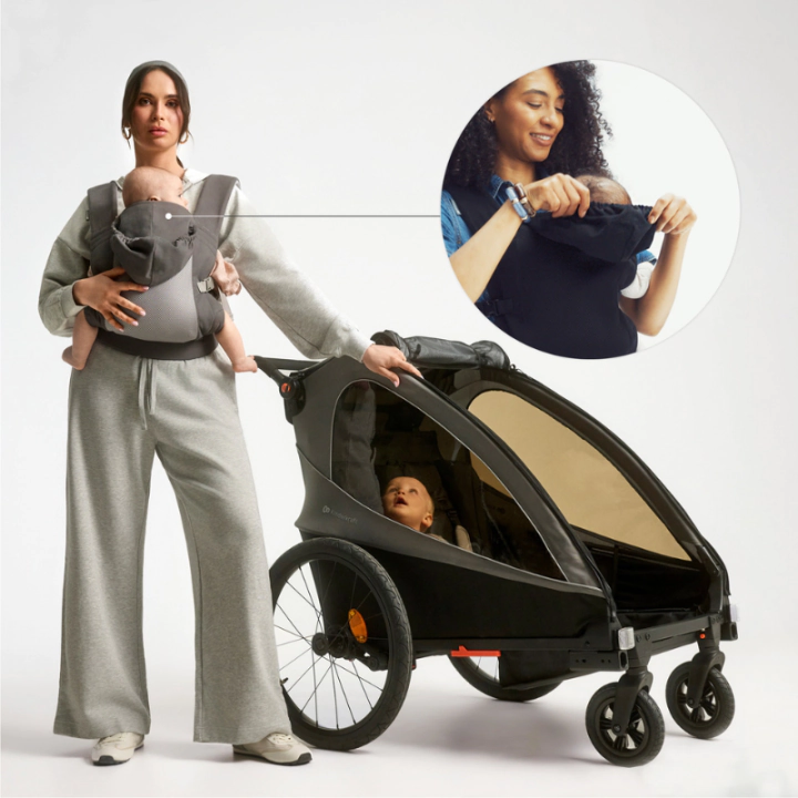 Ергономична раница Kinderkraft CARRYBEE, BLACK, (35948522)