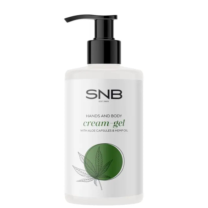 Крем-гел за ръце и тяло със сфери Алое Вера и конопено масло SNB CAS772 250 мл, (35932322)
