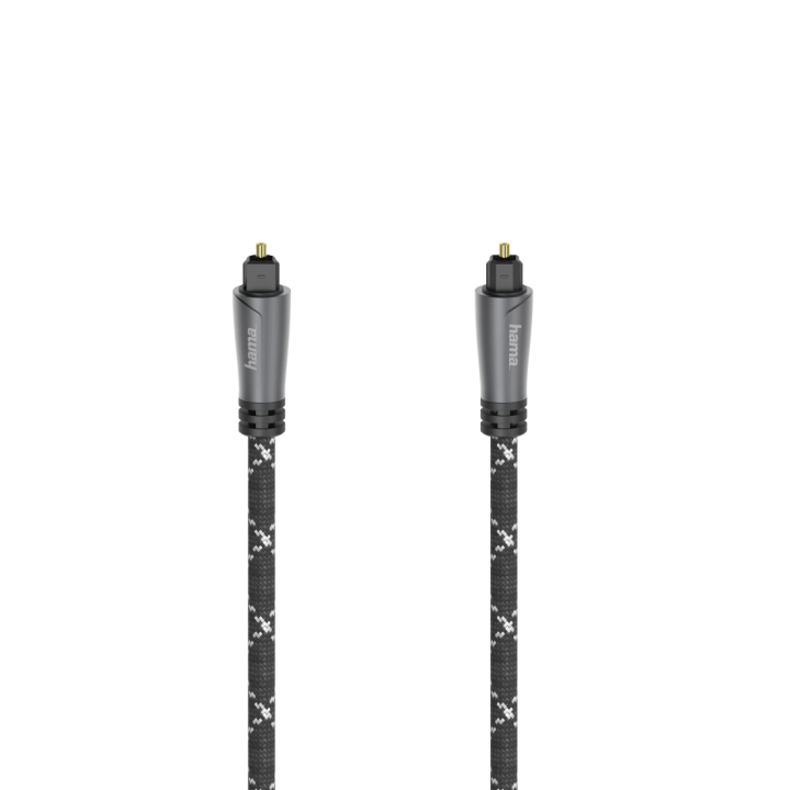 Оптичен аудио кабел HAMA 205140, ODT plug (Toslink), Метални накрайници, 3 м, Черен, (35934371)