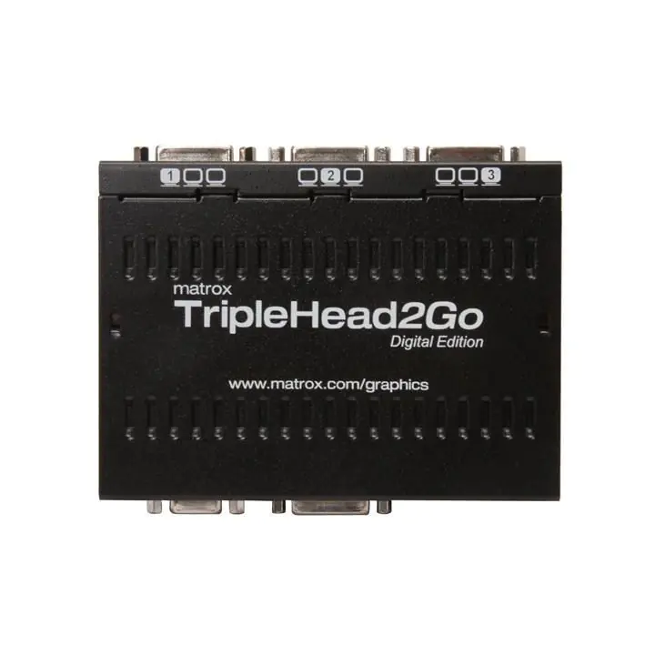 Външен мулти-дисплей адаптер Matrox T2G-D3D-IF за едновременна работа на 3 монитор с DVI/VGA вход, (35933062)