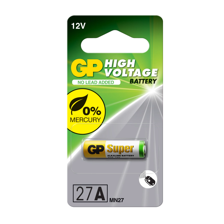Алкална батерия GP 12 V 1 бр. в опаковка за аларми А27, (35932509)