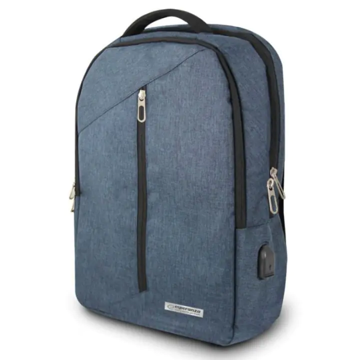 Чанта за лаптоп Esperanza ET196 Classic, 15.6, Странични панели с пяна, Джоб с цип, Син, (35922808)