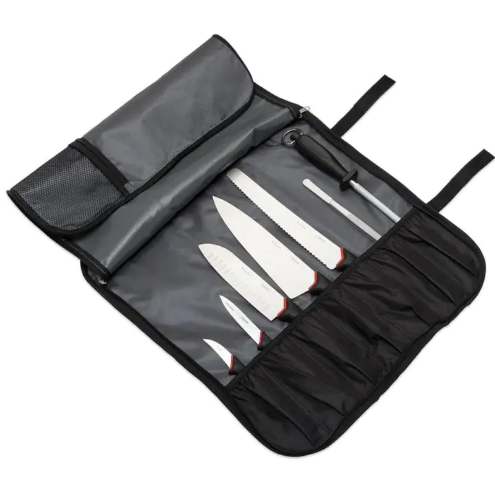 Чанта за ножове на шеф готвач Giesser, 7бр. ножове + точило, PrimeLine, (35945289)