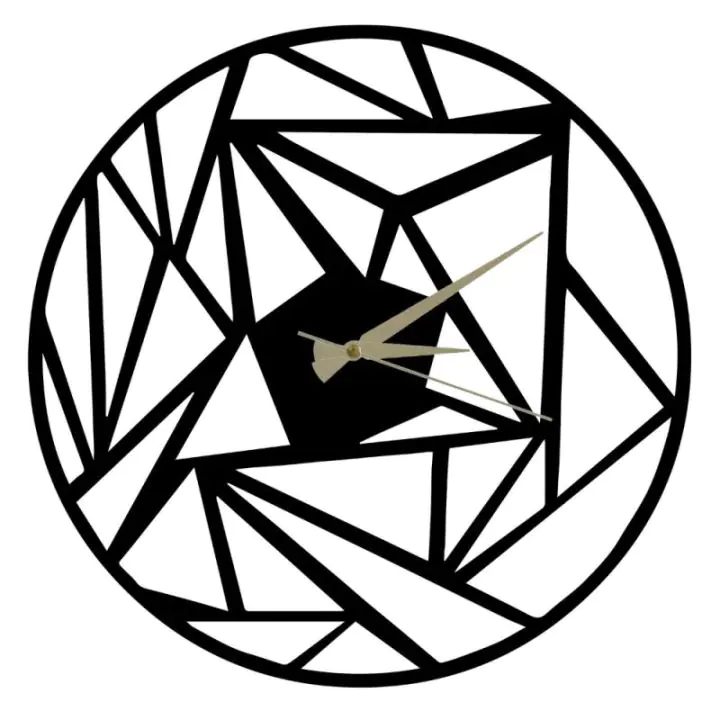 Часовник Bystag 826PIR2059, Стенен, 50х50 см, 2 мм, Метал, Кука за закачане, Черен, (11465)