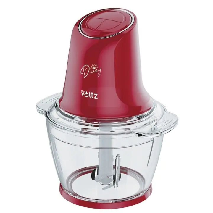 Чопър Oliver Voltz Daisy OV51111W, 600W, 1 литър, Двоен стоманен нож, Стъклена купа, Червен, (35940325)