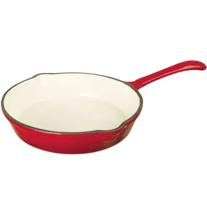 Чугунен тиган Kinghoff KH 2261, 21 см, Емайлиран, Подходящ за фурна, Червен, (9999KH2261)