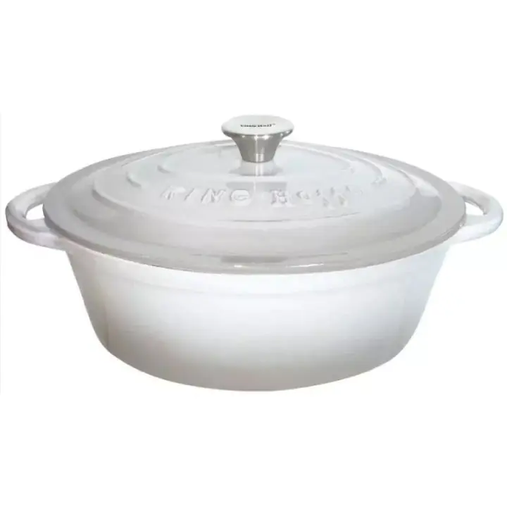 Чугунена тенджера Kinghoff KH 1521, 4 литра, 24 см, Емайлирана, Индукция, Сив, (13161)