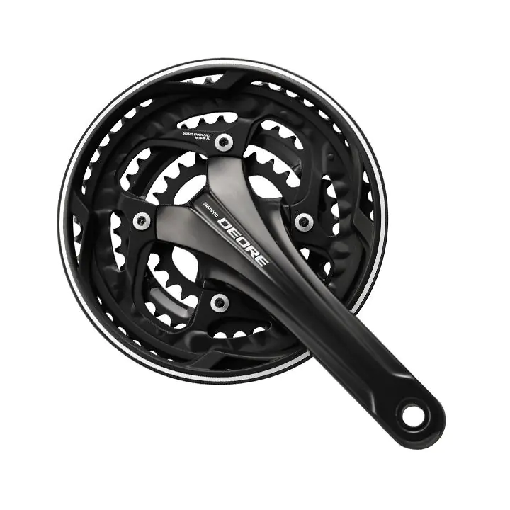 Компонент за велосипед Shimano,, FC-T611-L, DEORE, 170MM 2-PCS FC, 44X32X24T W/CG, CHAIN CASE COMPATIBLE, W/BB, BLACK Курбели, 7648