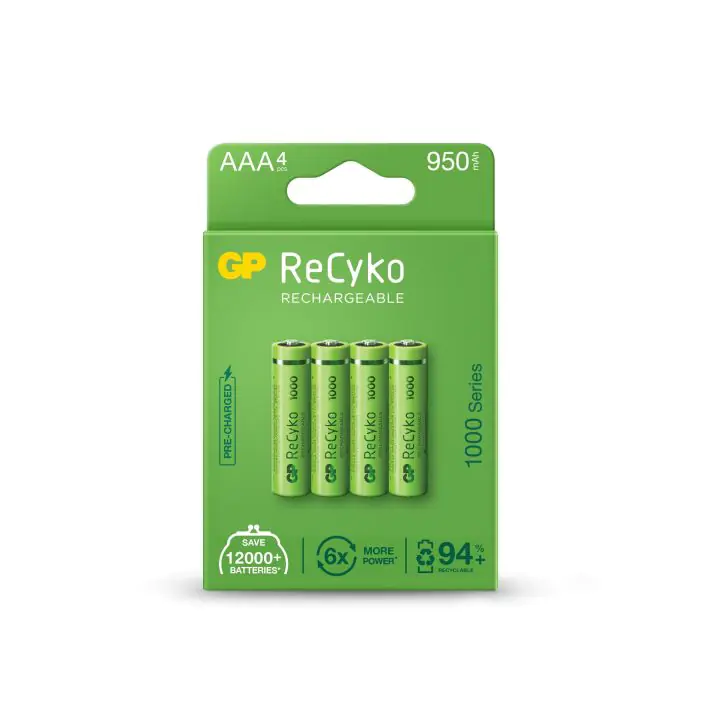 Акумулаторна Батерия GP R03 AAA 1000mAh NiMH 100AAAHCE-EB4 4 бр. в опаковка GP, (35934268)